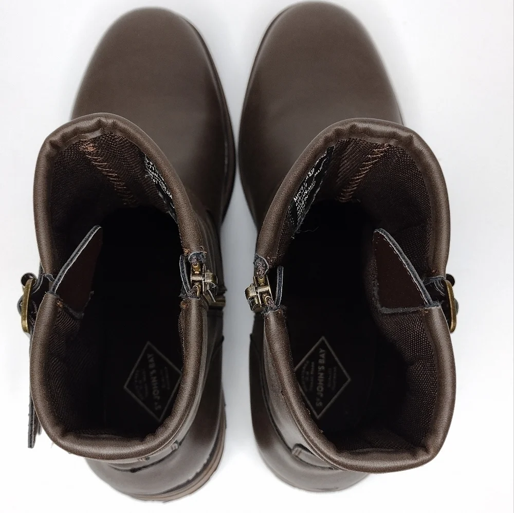 NWOT St John's Bay Gaucho Statham Buckle Mid Zipper Business Office Boots Sz 11